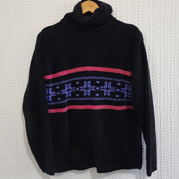 Partners Sweaters - Vintage Partners 90's Turtleneck Holiday Sweater Women's Size Medium